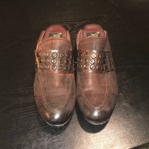 Freebird: Distressed Brown 100% Leather Loafers